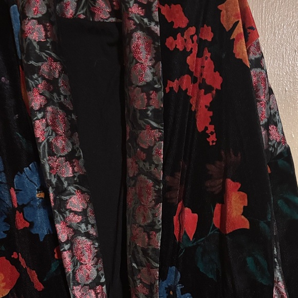 Floral Velvet Robe - Multicolor - Picture 5 of 16